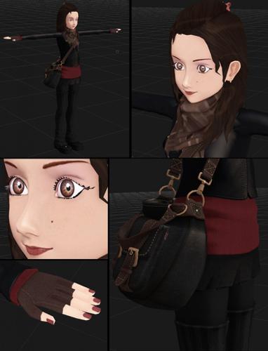 Illumina - Blender Game Engine Low Poly Girl preview image